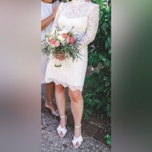 Jenny Yoo Cream Lace Dress